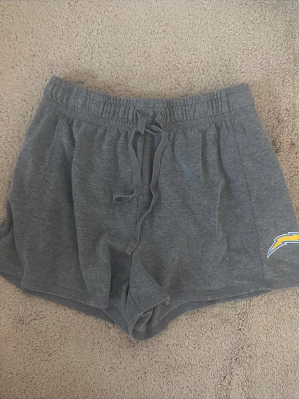 LA CHARGERS Fanatics Gray Women's Athletic Drawstring Shorts